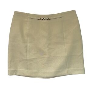 H&M Tan Skirt with Chain Detail, Size 10